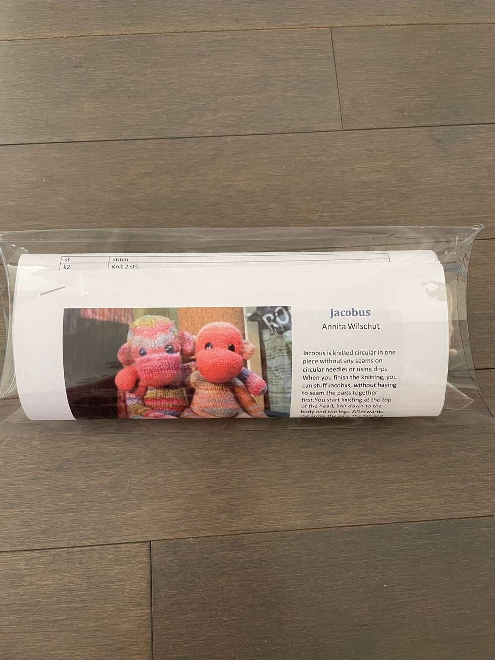 Jacob Pink Plush Monkey Knit Pattern